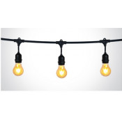 ONE Light, 0994/B, Black String Lights IP44 8.5m 15x E27 60w