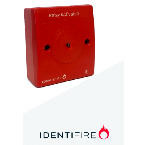 10-2710RFR-S, Identifire Aux 24V Relay Flush - 5/8A - Red