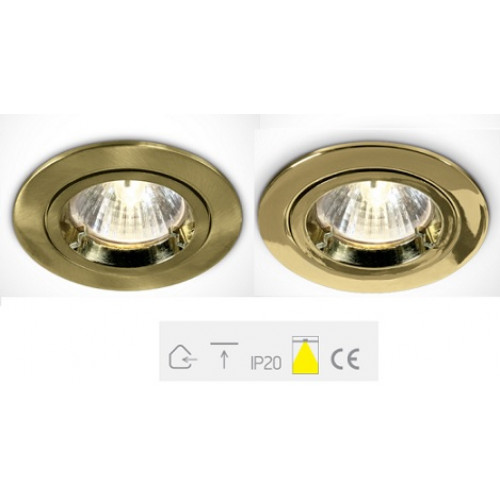 ONE Light, 10103/BBS, Brushed Brass Classic Recessed 35W