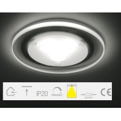 ONE Light, 10103G/D, Frosted Glass LED 3w Recessed Spot DL 350mA