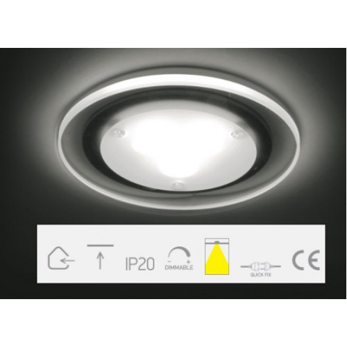 ONE Light, 10103G/W, Frosted Glass LED 3w WW 350mA