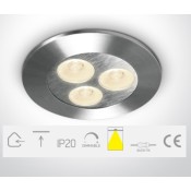 ONE Light, 10103L/D/35, Aluminium LED DAYL  Recessed 3x1w 35d