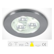 ONE Light, 10103N/AL/W/35, Aluminium LED WW 3x1w 35d