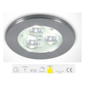 ONE Light, 10103N/AL/W/35, Aluminium LED WW 3x1w 35d