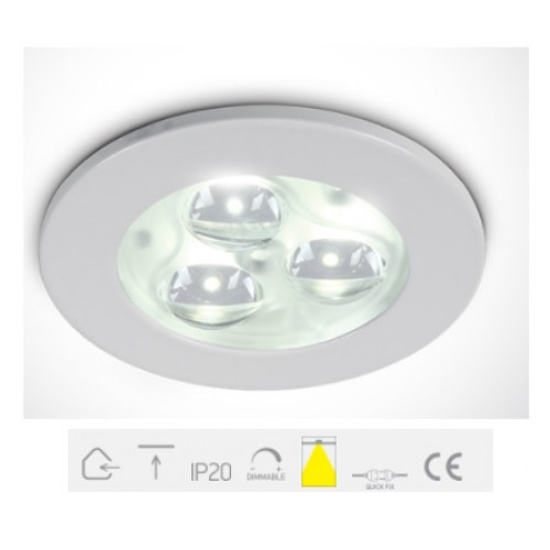 ONE Light, 10103N/W/D/35, White LED DAYL 3x1w 35d IP20