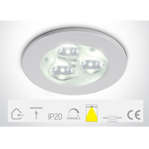 ONE Light, 10103N/W/W/35, White LED WW 3x1w 35d