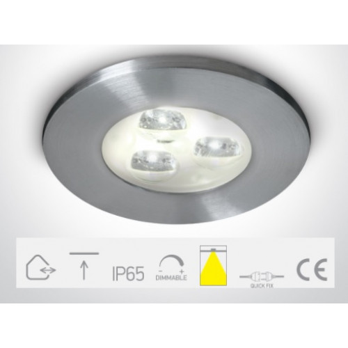 ONE Light, 10103NP/AL/D/35, ALU LED DL 3x1w 35d IP65