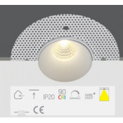 10103TR/W/W, White COB 3W WW 36deg 350mA Trimless Dark Light