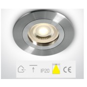 ONE Light, 10105A1/AL, Aluminium Dual Ring Recessed Spot GU10 50W