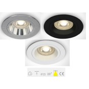 ONE Light, 10105ALG/AL, Aluminium Dark Light Recessed Spot GU10 50w