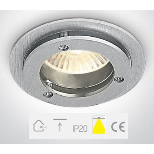 ONE Light, 10105AR/AL, Aluminium Recessed MR16 Spot 50W