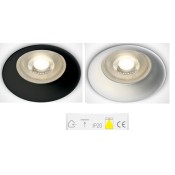 ONE Light, 10105D2/B, Black Semi-Dark Light Recessed Spot GU10 50W