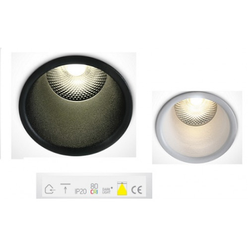 ONE Light, 10105FD/B/W, Black LED 5W WW 24deg IP20 230V Dark Light