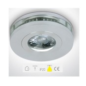 ONE Light, 10105GL1/AL, Aluminium + Glass Recessed Spot 50W 12v