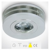 ONE Light, 10105GL2/AL, Aluminium + Glass Recessed Spot 50W 12v