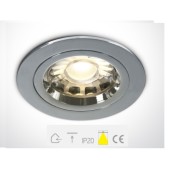 ONE Light, 10105GU/C, Chrome Recessed MR16 Spot GU10 50W