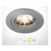 ONE Light, 10105GU/G, Grey Recessed MR16 Spot GU10 50W