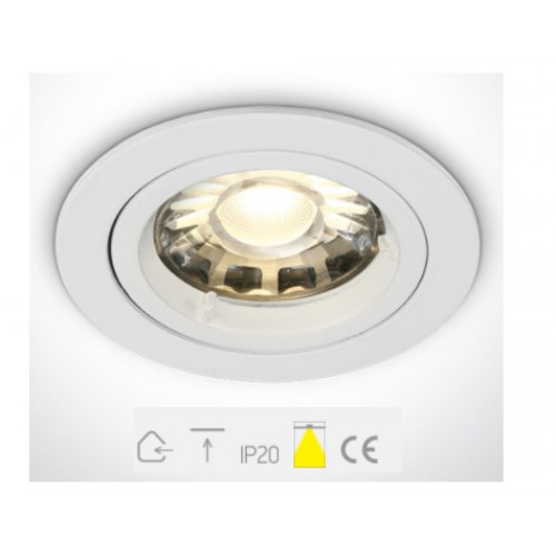 ONE Light, 10105GU/W, White Recessed  MR16 Spot GU10 50W