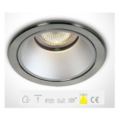 ONE Light, 10105L/MC, Brushed Chrome 50W Recessed Dark Light MR16 Spot