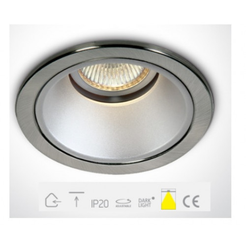 ONE Light, 10105L/MC, Brushed Chrome 50W Recessed Dark Light MR16 Spot