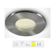 ONE Light, 10105R/MC, Brushed Chrome Recessed Spot 50W IP44