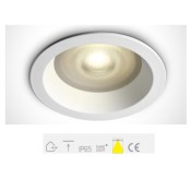 ONE Light, 10105R2P/W, White Prismatic GU10 50W IP65 Dark Light