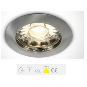ONE Light, 10105X/MC, Brushed Chrome 50W Recessed Classic Spot