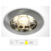 ONE Light, 10105XS/MC, Brushed Chrome 50W Metal Recessed Classic