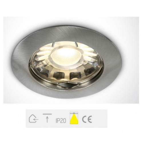 ONE Light, 10105XS/MC, Brushed Chrome 50W Metal Recessed Classic