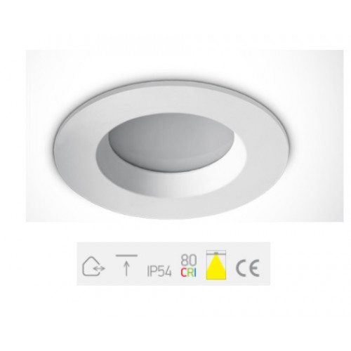 ONE Light, 10107B/W/W, White LED 7W IP54 WW + Driver 100-240V