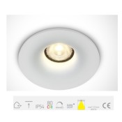 ONE Light, 10107DB/W/C, White LED 7W CW 36deg IP54 700mA Dark Light