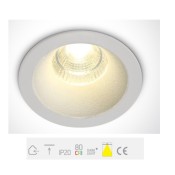 ONE Light, 10107DC/W/W, White LED 7W WW IP20 50deg 230V Dark Light