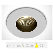 ONE Light, 10107H/W/C, White COB LED 7W CW Dark Light IP65 700mA