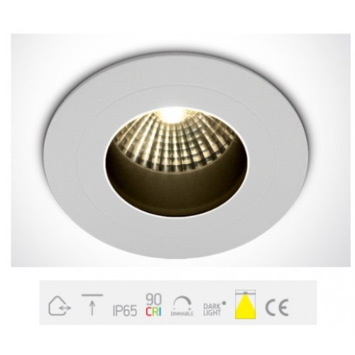 ONE Light, 10107H/W/C, White COB LED 7W CW Dark Light IP65 700mA