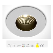 ONE Light, 10107H/W/W, White COB LED 7W WW Dark Light 36deg 700mA