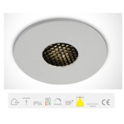 10107HC/W/W, White COB LED 7W WW Honeycomb Dark Light 36deg 700mA