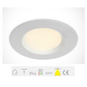 10107UV/W, White SMD LED UGR19 7W Variable CCT WW CW DL IP44 230v