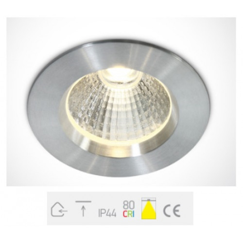 ONE Light, 10107W/AL/W, Aluminium LED 7W WW IP44 + Driver 100-240v