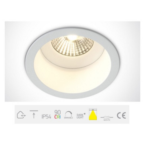 ONE Light, 10107WD/W/C, White COB LED 7W CW Dark Light 36deg 700mA