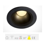 ONE Light, 10107Z/B/W, Black LED 7W WW IP20 45deg 230V Dark Light
