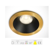 ONE Light, 10108D/BS/W, Brass LED 8W WW 36deg IP20 230V Dark Light