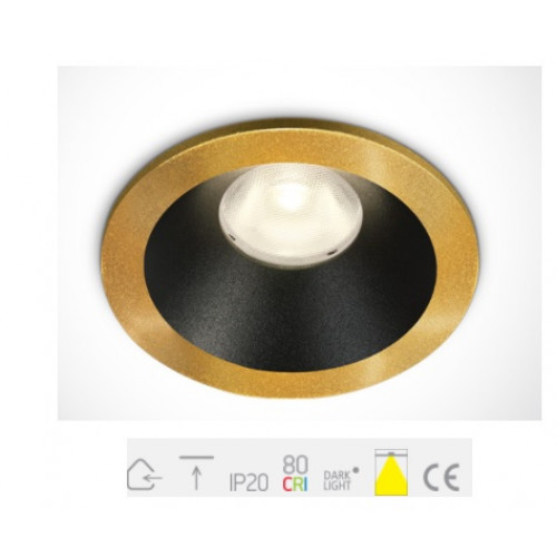 ONE Light, 10108D/BS/W, Brass LED 8W WW 36deg IP20 230V Dark Light