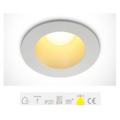 10108ED/W/BS/W, White LED 8W WW IP20 230V Dark Light Brass Reflector