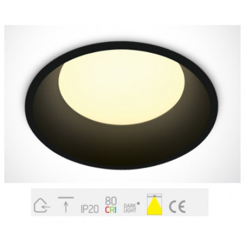 ONE Light, 10109D/B/C, Black LED 9w CW IP20 230V 100deg Dark Light