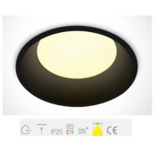 ONE Light, 10109D/B/W, Black LED 9w WW IP20 230V 100deg Dark Light