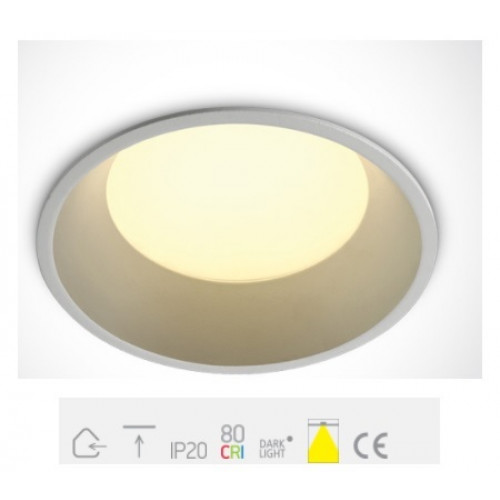 ONE Light, 10109D/W/W, White LED 9w WW IP20 230V 100deg Dark Light