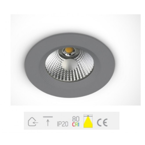 ONE Light, 10110C/G/W, Grey LED Recessed 10w WW 230v