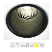 ONE Light, 10110FD/B/W, Black LED 10W WW 24deg IP20 230V Dark Light