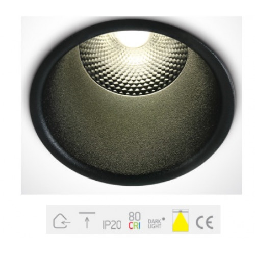 ONE Light, 10110FD/B/W, Black LED 10W WW 24deg IP20 230V Dark Light
