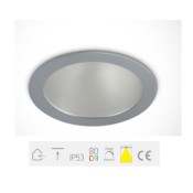 ONE Light, 10110K/G/W, Grey LED 10w WW Dimmable Round Downlight 230v